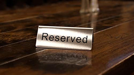 Reserved Table Signs 4.75x1.75 - 6 Pack