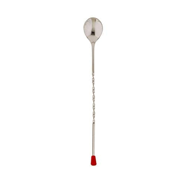 Winco 11-Inch Bar Spoon Steel with Red Knob