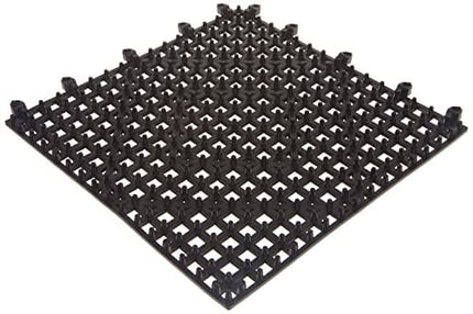 Winco Interlocking Bar Mat, 12 by 12-Inch, Dark Smoke,Black,Medium