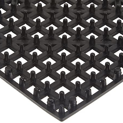 Winco Interlocking Bar Mat, 12 by 12-Inch, Dark Smoke,Black,Medium