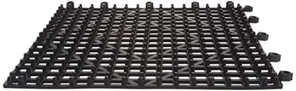 Winco Interlocking Bar Mat, 12 by 12-Inch, Dark Smoke,Black,Medium