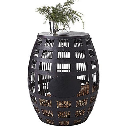 Wine Enthusiast Barrel Cork Catcher Side Table – Holds 2,000 Corks