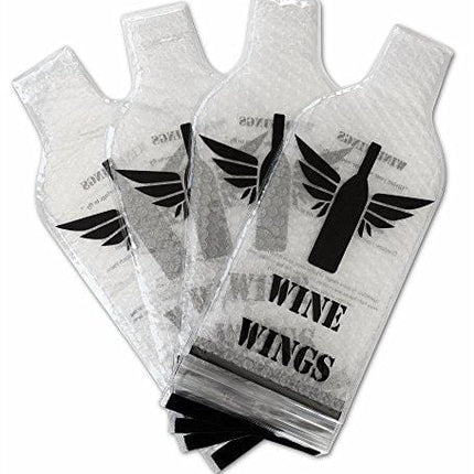 Upgraded 4 Pack Wine Wings Reusable Bottle Protector Sleeve Travel Bag Luggage Leak Safe