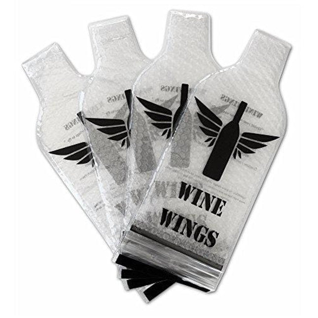 Upgraded 4 Pack Wine Wings Reusable Bottle Protector Sleeve Travel Bag Luggage Leak Safe