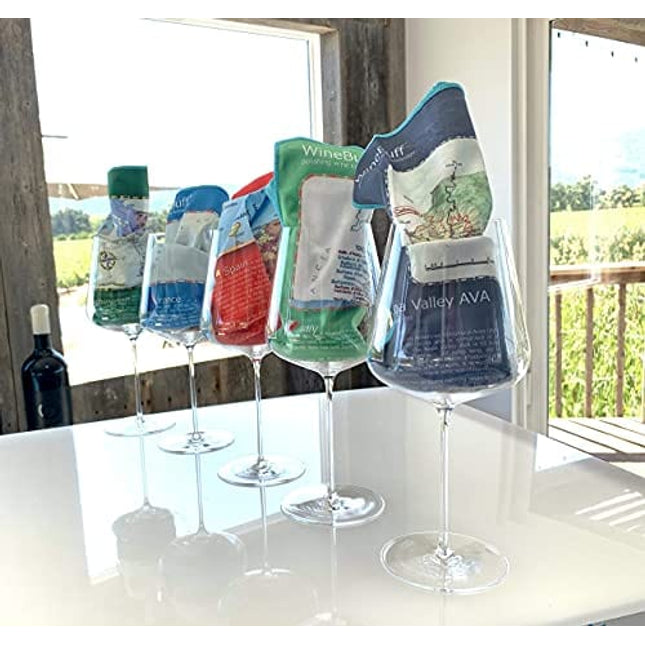 WineBuff Pro Microfiber Polishing Towel | Perfect for Wine Glasses, Kitchenware and More | Leaves Glass and Stainless Steel Spotless, 3 Pack