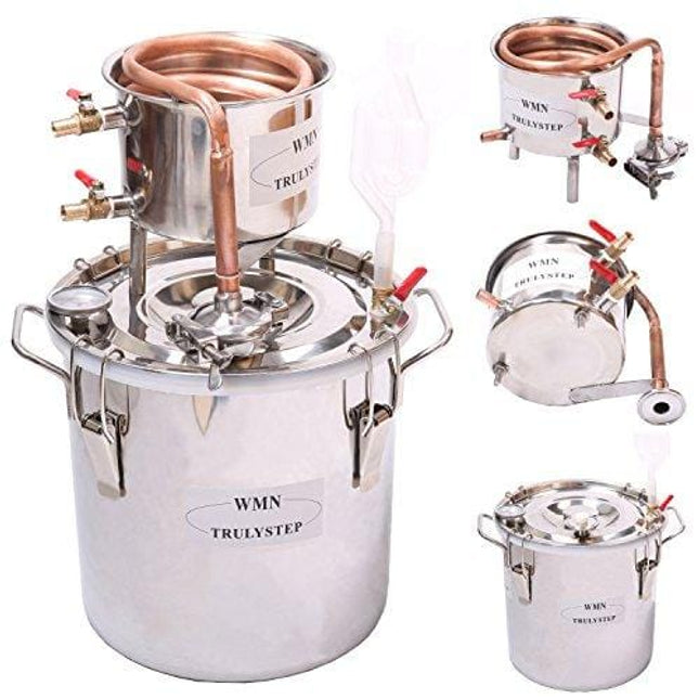 DIY 2 Gal 10 Liters Copper Alcohol Moonshine Stills Ethanol Still Spirits Boiler Water Distiller