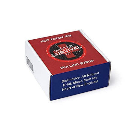 Wood Stove Winter Survival Cocktail Kit! Includes 8 Fl Oz Hot Toddy & 8 Fl Oz Mulling Syrup! All Natural Drink Mixes! Perfect Gifts For Family And Friends!