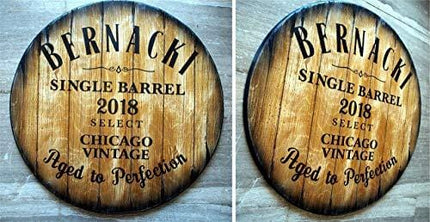Custom Wall Decor Sign Inspired by Old Whiskey & Beer Barrels, Personalized Gifts for Men, Handmade on Distressed Wood, Living Room Home Bar Man Cave Decoration