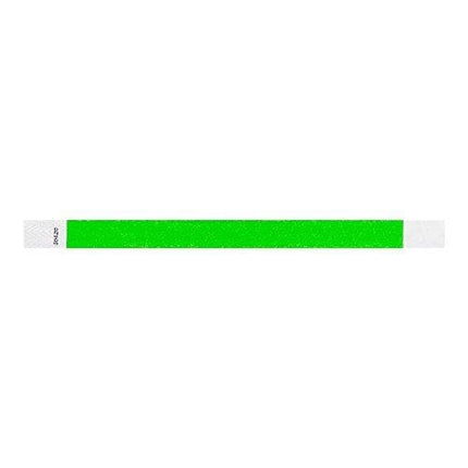 WristCo Neon Green 3/4" Tyvek Wristbands - 1000 Pack Paper Wristbands for Events