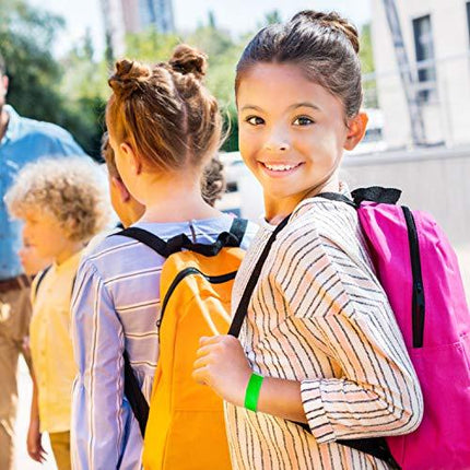 WristCo Variety Pack 3/4" Tyvek Wristbands - Red, Orange, Yellow, Green, Blue - 500 Pack Paper Wristbands for Events