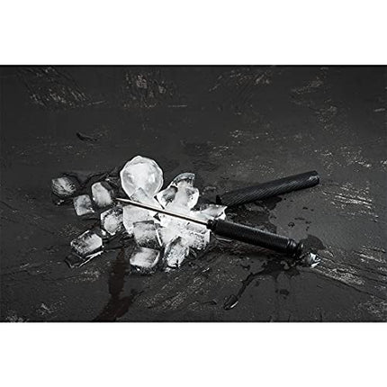 XINGJIANG Stainless Steel Ice Pick Aluminium Alloy Handle With Safety Cover Ice Tool Kitchen Tool for Restaurant Bar Kitchen (Black)