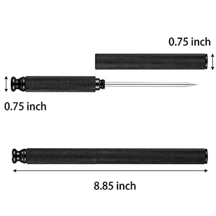 XINGJIANG Stainless Steel Ice Pick Aluminium Alloy Handle With Safety Cover Ice Tool Kitchen Tool for Restaurant Bar Kitchen (Black)