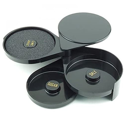 Yaekoo Bartender Tool Cocktail Margarita Glass Rimmer 3 Tier Sugar Salt Rim Lime