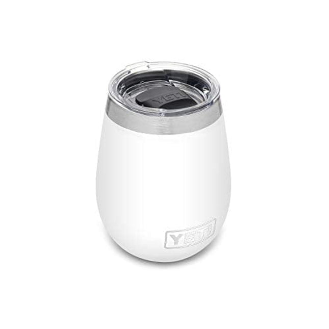 YETI Rambler 10 oz Wine Tumbler, Vacuum Insulated, Stainless Steel with MagSlider Lid, White