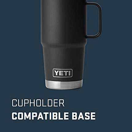 YETI Rambler 20 oz Travel Mug, Stainless Steel, Vacuum Insulated with Stronghold Lid, Black