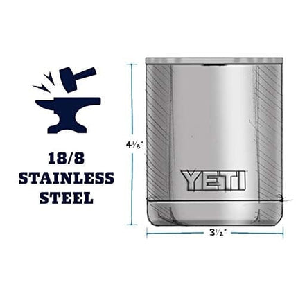 YETI Rambler 10 oz Lowball, Vacuum Insulated, Stainless Steel with MagSlider Lid, Aquifer Blue