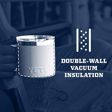 YETI Rambler 14 oz Mug, Vacuum Insulated, Stainless Steel with MagSlider Lid, Aquifer Blue