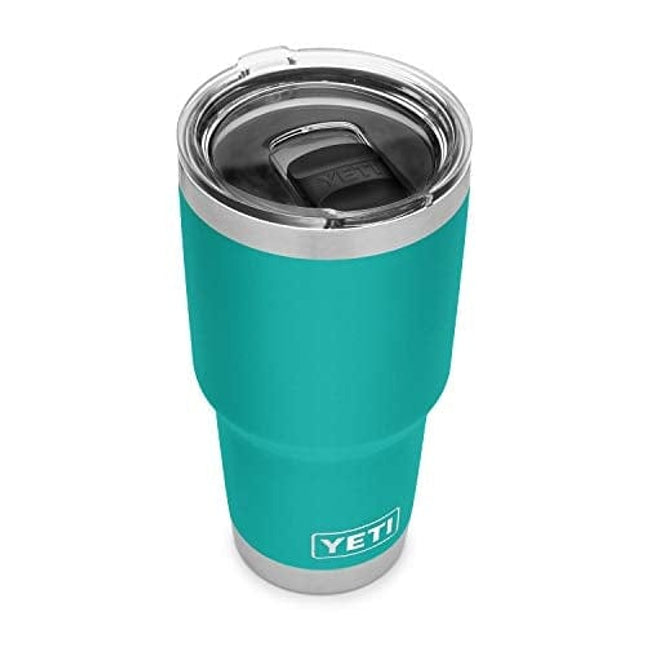 YETI Rambler 30 oz Tumbler, Stainless Steel, Vacuum Insulated with MagSlider Lid, Aquifer Blue