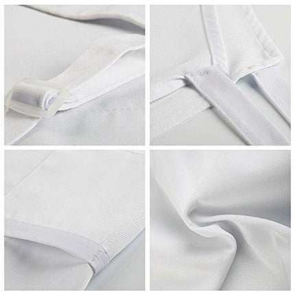 Yotache Chef Apron Set, Chef Hat and Kitchen Apron Adult Adjustable White Apron Baker Costume for Men and Women, 1 Set (33"L x 26"W)