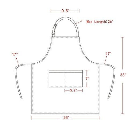 Yotache Chef Apron Set, Chef Hat and Kitchen Apron Adult Adjustable White Apron Baker Costume for Men and Women, 1 Set (33"L x 26"W)