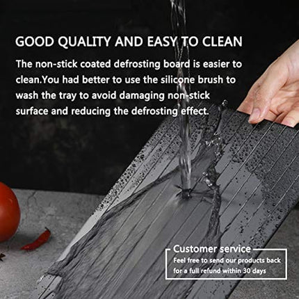 Defrosting Tray for Frozen Meat Rapid and Safer Way of Thawing Food Large Size Defroster Plate Thaw by Miracle Natural Heating A Pack with 7 Pieces Included
