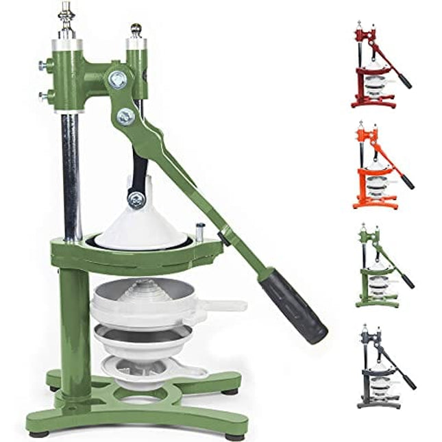 Zaksenberg Commercial Citrus Juicer Manual Presser: Press Freshly Squeezed Orange, Lime, Lemon, Grapefruit & Pomegranate Juice Like a Professional Chef. XXL Extractor. Enameled Iron Fruit Juicers