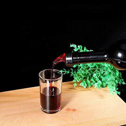 Measure Liquor Pourer, Plastic Measured Liquor Pourer 1 OZ Auto Measuring Shot Chamber Pourer Pour Spout Stopper for Liquor Wine (Red, pack of 12)
