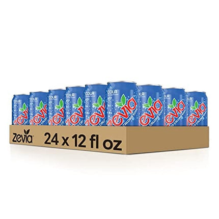 Zevia Zero Calorie Soda, Cola, 12 Ounce Cans (Pack of 24)