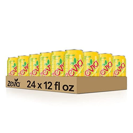 Zevia Zero Calorie Soda, Lemon Lime Twist, 12 Ounce Cans (Pack of 24)
