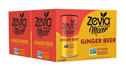 Zevia Ginger Beer, 7.5oz (Pack of 12) Zero Calories or Sugar, Naturally Sweetened with Stevia Leaf Extract , A Perfect Drink Mixer