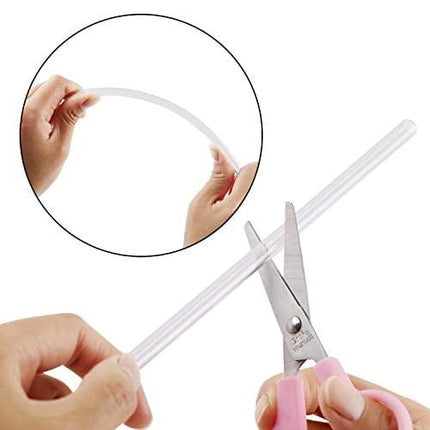 12 Pieces 11 Inches Clear Reusable Plastic Straws for Tall Cups, Tumblers and Mason Jars, BPA-Free Unbreakable Drinking Straw with 1 Cleaning Brush, NOT DISHWASHER SAFE