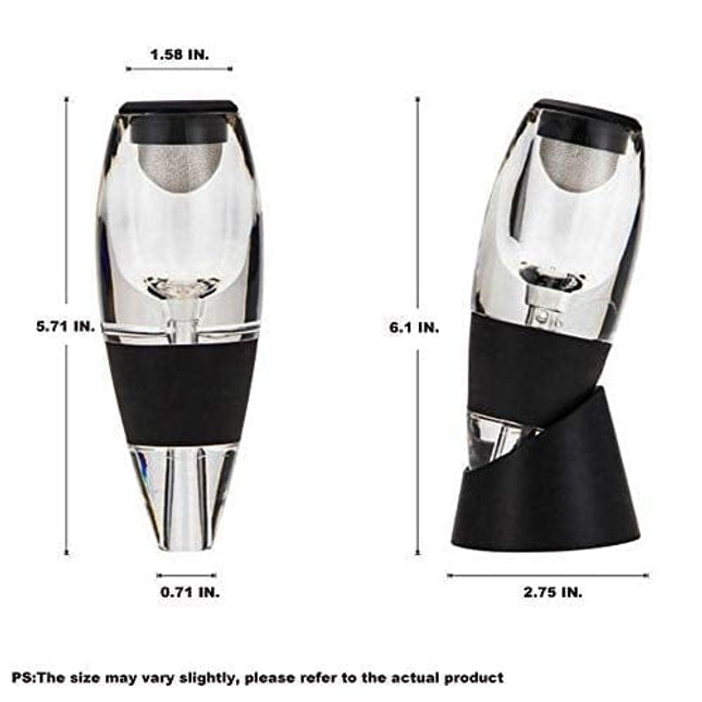 ZORTUNG Wine Aerator Decanter Pourer Spout Set With Filters for Purifier Stand Travel Bag Diffuser Air Aerating Strainer for Red and White Wine Christmas Ideas for Wine Lover Gifts