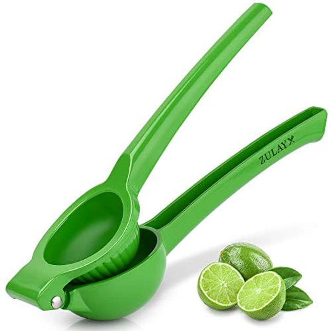 Zulay Premium Quality Metal Lime Squeezer, Citrus Juicer, Manual Press for Extracting the Most Juice Possible - Lime Juicer