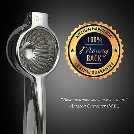 Lemon Squeezer Stainless Steel with Premium Quality Heavy Duty Solid Metal Squeezer Bowl - Large Manual Citrus Press Juicer and Lime Squeezer Stainless Steel - by Zulay Kitchen