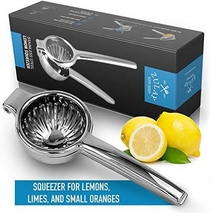 Lemon Squeezer Stainless Steel with Premium Quality Heavy Duty Solid Metal Squeezer Bowl - Large Manual Citrus Press Juicer and Lime Squeezer Stainless Steel - by Zulay Kitchen