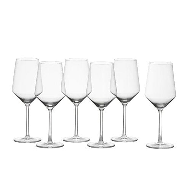 Zwiesel Glas Tritan Crystal Pure Stemware Collection Glassware, 6 Count (Pack of 1), Cabernet/All Purpose, Red or White Wine Glass
