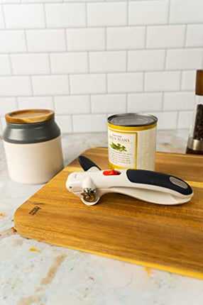 Zyliss - 20362 ZYLISS Lock N' Lift 7" Manual Handheld Can Opener with Locking Mechanism, White/Gray