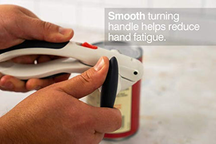Zyliss - 20362 ZYLISS Lock N' Lift 7" Manual Handheld Can Opener with Locking Mechanism, White/Gray